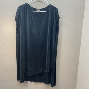 CHICO'S Travelers Crinkle Side Slit Long Tunic Top 3 / XL Wrinkle Resistant